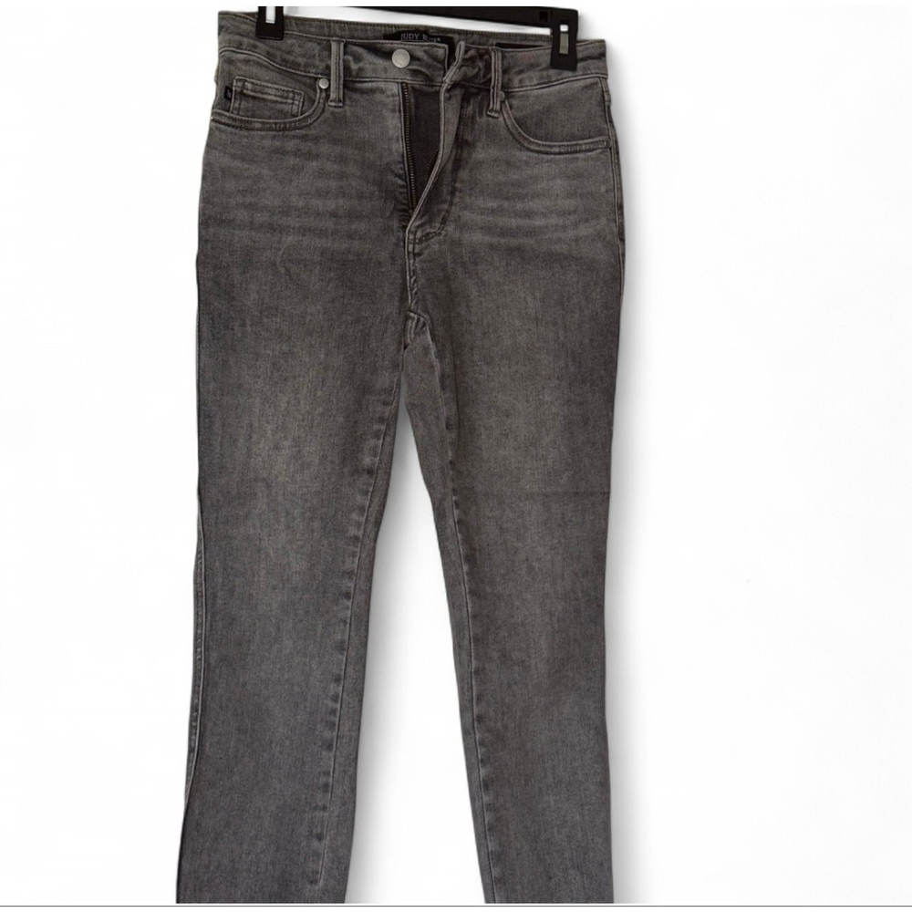 Judy Blue Dark Gray Skinny Jeans High Rise Cropped Hemmed Size 5/27